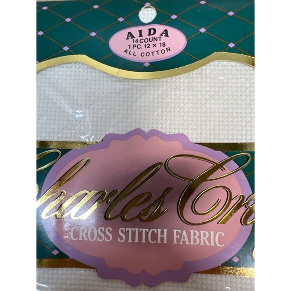 Charles Craft Aida 14 Count Cross Stitch Fabric 12" X 18" All Cotton - Picture 2 of 3